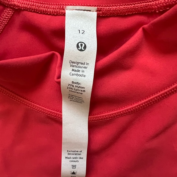 Lululemon coral mock neck top - Picture 3 of 3